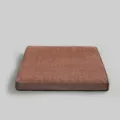Braune strukturierte Haustiermatte für kleine Hunde, warmes Hundebett mit Paspelierung. - S (49x34cm) / Kaffeebraun