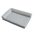 Graues L-foermiges Haustier Hundebett Kuehles Sofa waschbare Schaumstoffmatte fuer Hunde - Länge 60cm * Breite 45cm * Höhe 15cm / Eisbohnen 7-Typ Waschbares Sofa - Grau