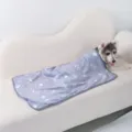 Thickened pet blanket for dogs and cats, warm fleece sleeping mat with cute paw prints. - Dog Head Paw Print / 62x40cm