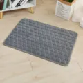 Graue Flanell Haustier Matte mit Herzprägung, warme weiche Schlafunterlage für Hunde Katzen. - 40cm*30cm / Grau