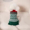 Schöner Weihnachts Haustier Pullover Hund Katze Strickwaren Winter warme Kleidung für Haustiere - S / Rot