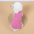 Leuke roze gebreide trui voor huisdieren, warme winterkleding voor honden en katten. - Roze