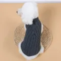 Comfortabele grijze hondentrui, warme wintercoltrui voor kleine huisdieren en honden. - Marineblauw