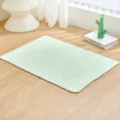 Hellgrüne Haustier Kühlmatte für Hunde und Katzen, atmungsaktive Sommer Eisseide Matte. - M 60x45cm / Mini Eisseide Matte-Hellgrün