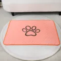 Wiederverwendbare rosa Haustier-Urinale Matte mit Pfotenabdruck, wasserdichte Hundematte. - 60*45cm / Orange