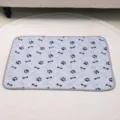 Waschbare Haustier Urinmatte, saugfähige wiederverwendbare Hundewindel für das Training. - S (50x35cm) / Grauer Pfotenabdruck Druck