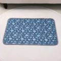 Tapis pipi pour animal de compagnie lavable bleu avec motif de chien mignon, tapis réutilisable. - Imprimé Os de Chiot