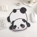 Cute 3D Panda Ergonomic Mouse Pad with Wrist Rest Memory Foam Cute Office Desk Accessory - Falling Panda Mouse Pad