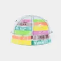 Bunte handbemalte, verwaschene Denim Miki Mütze Retro Streetwear Docker Cap Unisex - Verstellbar / Helltöne Gestreift
