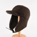 Cappello Aviatore Invernale Marrone Antivento con Paraorecchie per Uomo e Donna Mod - Taglia Unica (56-58cm) / Caffè