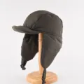 Cappello Aviatore Trapper Verde Inverno Caldo Antivento Protezione Orecchie Sci Uomo Donna - Taglia Unica (56-58cm) / Verde militare