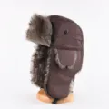 Winter warme Ushanka Mütze für Herren und Damen, wasserdichte Fleece Skikappe braun - Einheitsgröße (55-60cm) / Kaffeebraun
