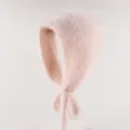 Stile francese donne autunno inverno caldo soffice lavorato a maglia sciarpa triangolare - Rosa