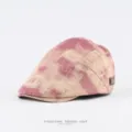 American vintage tie-dye ivy cap for men and women, casual spring and autumn beret hat. - Adjustable / Pink