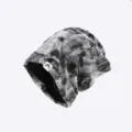 Vintage Destroyed Beanie Mütze im Grunge Stil, trendige Streetwear Oversize Haube. - Verstellbar / Off-White