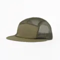 Casquette 5 panneaux vert olive avec mesh respirant, chapeau d'été plat élégant et léger. - Réglable / Vert Militaire