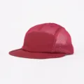 Casquette 5 panneaux en maille bordeaux, chapeau de baseball d'été respirant à bord plat urbain - Réglable / Bordeaux