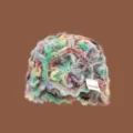 Bunte handgemachte Häkelmütze aus Strick, atmungsaktive hohle Beanie Mütze Damen Reisezubehör - Einheitsgröße (55-60cm) / Verlauf Grün