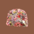 Handmade Crochet Hollow Beanie Women Colorful Knitted Floral Hat Summer Autumn Fashion - One Size (55-60cm) / Gradient Orange Red