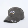 Classic casual dark grey baseball cap with embroidery, wide brim sun hat for daily wear. - Army Green