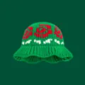 Grüner Strick-Bucket-Hat für Damen Winter warme Retro Blumen Wollmütze lässige Mütze - Einheitsgröße (56-58cm) / Grün