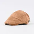Vintage brown tie-dye ivy cap, classic casual newsboy beret hat for men and women spring. - Adjustable / Brown