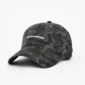 Camouflage Baseball Cap für Damen und Herren, grau schwarz, gestickter Streetwear Style. - Verstellbar / Tarnung Dunkelgrau