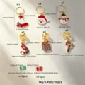 26pcs Christmas dreadlock hair rings alloy charms set holiday braid cuffs hair accessories - Wave Style (FH250904)