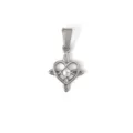 Stainless steel heart cross pendant with sparkling cubic zirconia stone for women jewelry gift - Cross Heart Style (XPLS04) / Steel