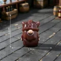 Mini Viking Gnome Figurine Resin Dwarf Statue Micro Landscape DIY Decor 1.7x2.2cm - Leather Hat Warrior