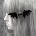 Gothic bat wing skull hair clip, dark style cool side clip for women Halloween cosplay. - Skull Bat Hair Clip (12#)