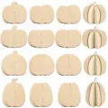 Decorazione di zucca in legno fai da te autunno festa del raccolto ringraziamento - 4 Stili di Zucca 3 Set / 36 Pezzi/Pacchetto