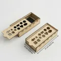 Scatola portamatite multifunzionale in legno e righello da disegno cavo per studenti. - Portapenne multifunzione