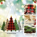Natale legno appendiabiti targa decorazione albero festa parete decorazione dimensione ok - Albero di Natale (31.4x22.7x0.5cm)