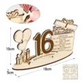 Supporto in legno per regalo in denaro 16 anni compleanno decorazione tavola festa. - 16 Anni
