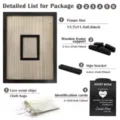 Set di cornice in legno per libro firma matrimonio con cuori di legno e supporti espositivi. - Colore legno naturale