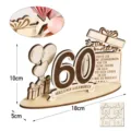 Wooden 60th birthday money gift holder table decoration diy anniversary memory present. - Age 60