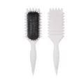 Brosse à cheveux professionnelle en poils de sanglier avec queue pointue pour coiffage. - 27.5*7cm / Beige