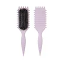 Brosse à cheveux rose avec coussin en poils et manche queue pour coiffure quotidienne. - 27.5*7cm / Mauve Clair
