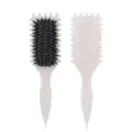 Home styling hair brush with natural boar bristles and air cushion design for smooth and healthy hair. - 23.5*7cm / Beige