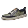 Men's casual sneakers stylish low top board shoes comfortable soft sole footwear new - 37 / Black Yellow