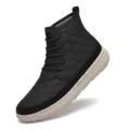 Men's winter warm high-top quilted cotton snow boots with thick comfortable sole - 38 / Black All-Season Style