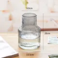 Vase en verre texturé gris pour la décoration intérieure, arrangement floral hydroponique. - Gris