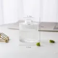 Vaso in vetro trasparente stile europeo piccola apertura pianta idroponica arredamento 8cm - Rigato Verticalmente Corto