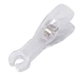 Transparent plastic clip with metal spring for daily use, secure fixing clamp tool. - Disposable Clear Round Clamp