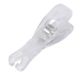 Clear plastic suspender clip with metal spring for clothing, badges, and pacifier holders. - Disposable Clear Triangular Clamp