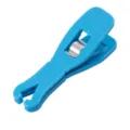 Blue plastic utility clamp with metal spring hinge, durable clip for daily organization tasks. - Disposable Blue Triangle Mouth Clamp