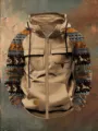 Hombre Vintage Sudadera con Capucha Cremallera Bolsillos Múltiples Retro Casual - XS / Tops / Caqui Vintage