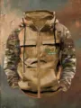Felpa con cappuccio mimetica tattica multi tasche da uomo vista dettagliata anteriore - Taglia S / Top / Cachi Patchwork DD-214 Camo