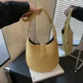 Bolso de hombro tipo silla amarillo de moda para mujer, bolso cruzado minimalista para uso diario. - Sin colgante / Amarillo